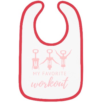 Discover My Favorite Workout Wine Opener Exercise Quote Bibs