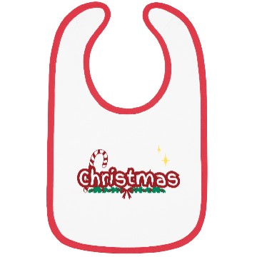 Discover ChristmasWith Candy Cane And Holly Bibs