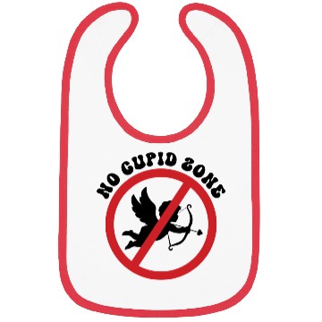 Discover No Cupid Zone Bibs