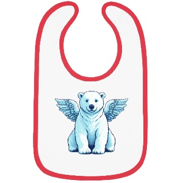 Discover Bear Polar Bear Angel Wings Bibs