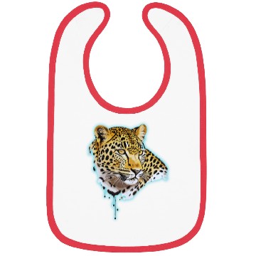 Discover Leopard Portrait in Painting Bibs