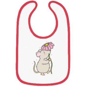 Discover Mouse with Flower Nature Cheese Pet Bibs