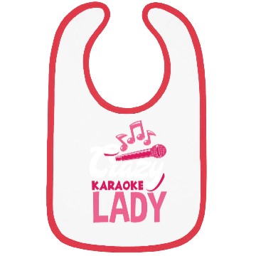 Discover Funny Karaoke Singer Singing Musician Karaoke Gift Bibs