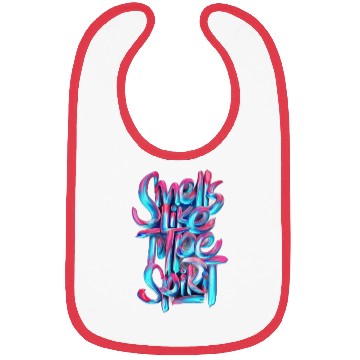 Discover Vibrant Neon Smile Typography Bibs