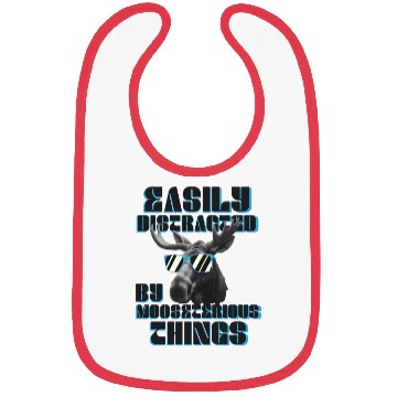 Discover Easily Distracted Funny Elk Moose Bibs