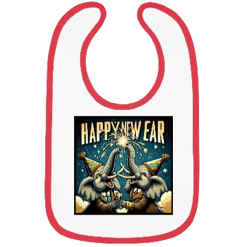 Discover New Year's Eve Elephant Cheers with Champagne Bibs