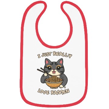 Discover I just really love ramen cat Bibs
