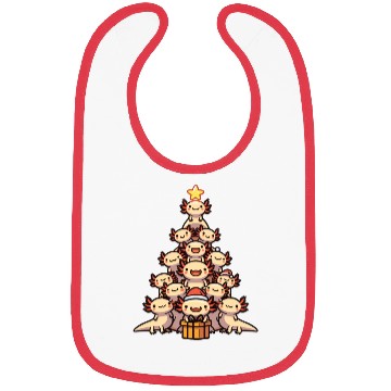 Discover Axolotl Christmas Tree Merry Christmas Bibs