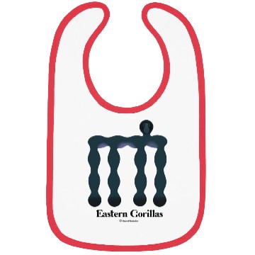 Discover Bold monkey print "Estern Gorilla" Bibs