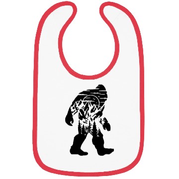 Discover Mountain Wolf Howling Silhouette Bibs