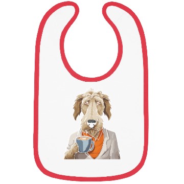 Discover Coffee Irish Wolfhound Dog Bibs