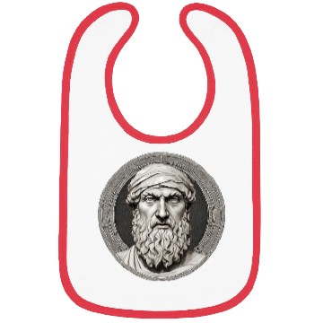 Discover Pythagoras Greek Mathematician Artwork Bibs