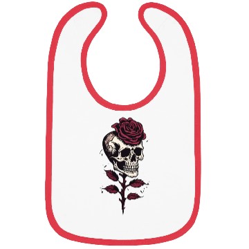 Discover Skull Rose Aesthetic skeleton Grunge gift Bibs