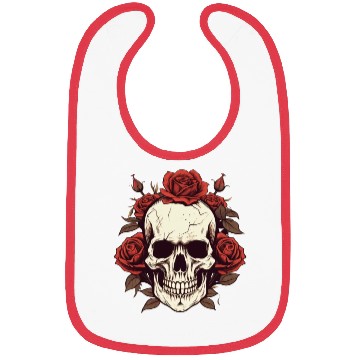 Discover Skull rose aesthetic grunge roses goth gift Bibs