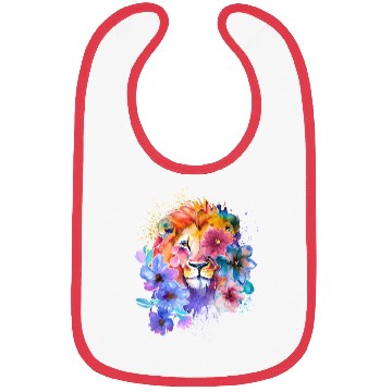 Discover Colorful Lion Painting Bibs