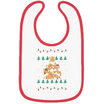 Discover Corgi Christmas Tree Pileup Bibs