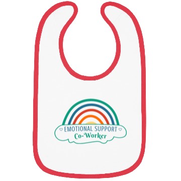 Discover Emotional Support Co-Worker Work Bestie Blue Bibs