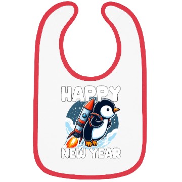 Discover Penguin Happy New Year Bibs