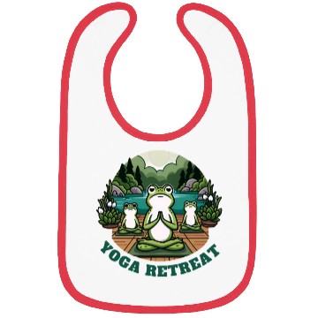 Discover Yoga Retreat: Serene Frog Meditation Bibs