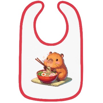 Discover Cute Capybara Eats Ramen Noodles Capybara Ramen Bibs