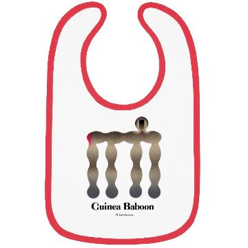 Discover Bold monkey print "Guinea Baboon" Bibs