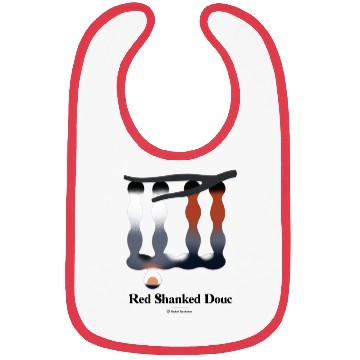 Discover Bold monkey print "Red Shanked Douc" Bibs