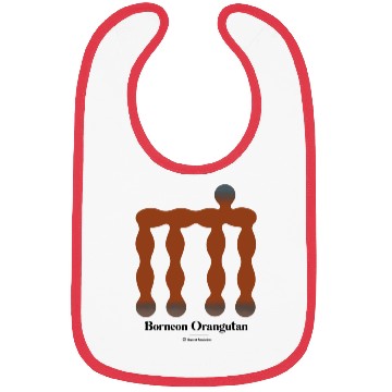 Discover Bold monkey print "Borneo Orangutan" Bibs