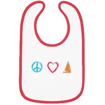 Discover Peace Love Sailing Bibs