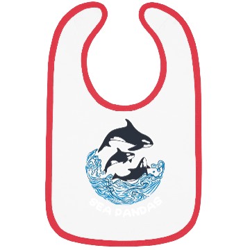 Discover Sea Panda Orca Wild Panda Bamboo Bibs