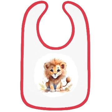 Discover Watercolor Lion Bibs
