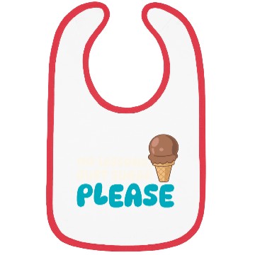 Discover Funny "No Lessons, Just Sugar" Ice Cream Graphic Bibs