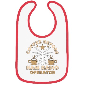Discover Ham Radio Operator Coffee Operator Coffee Lover Bibs