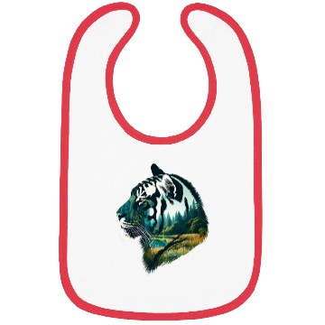 Discover Nature in Tiger Pattern Bibs