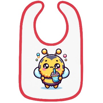 Discover Adorable Kawaii Bee Cute Animal Boba Tea Bubble Bibs