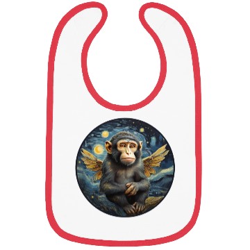 Discover monkey with wings Bibs