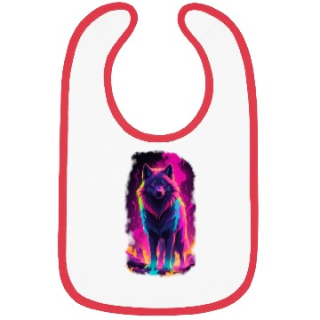 Discover neon wolf Bibs