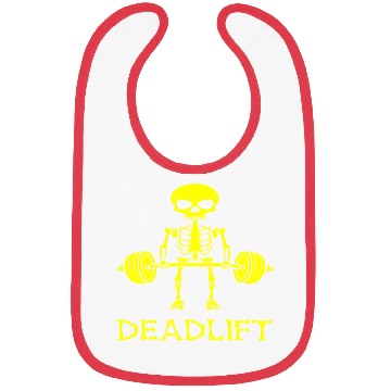 Discover Skeleton Deadlift Weightlifting © WhiteTigerLLC.C Bibs