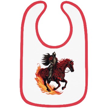 Discover Flaming fantasy horse made out gothic armor Bibs