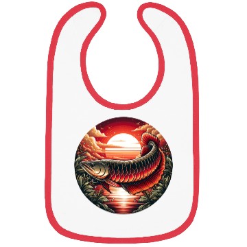 Discover Sunset with Arowana fish Bibs