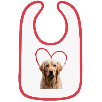 Discover Golden Retriever Embraced by Love Knows No Bounds Bibs