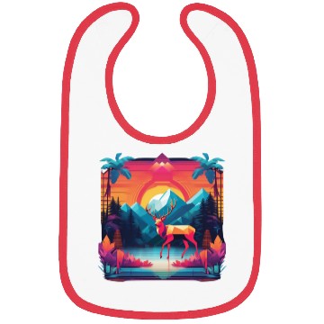 Discover Palm Pixels Paradise Bibs