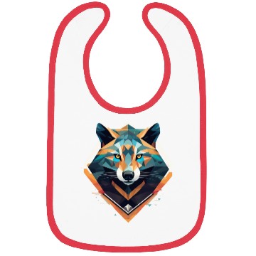 Discover animal Low-Poly fox art Rules Bibs