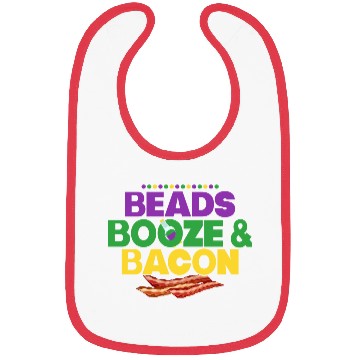 Discover Beads Booze & Bacon Carnival Mardi Gras Bibs