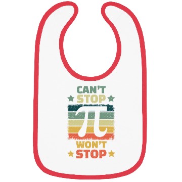 Discover Can't Stop Vintage Pi Day Math Equations Bibs