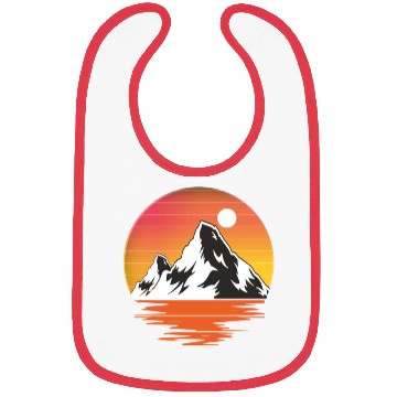 Discover Retro Vintage Sunset Mountains Nature Bibs