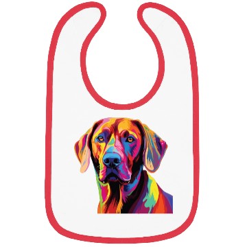 Discover Watercolor Colorful Rhodesian Ridgeback Bibs