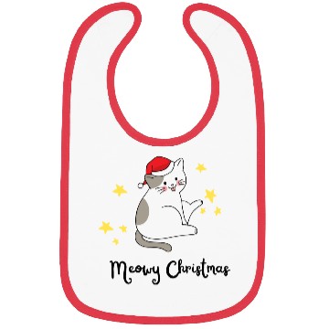 Discover Meowy Christmas Bibs