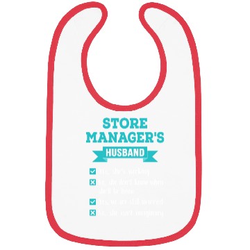 Discover Store Manager's Husband Checklist Awesome Gift Bibs