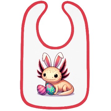 Discover Happy Easter with axolotl and bunny ears Bibs