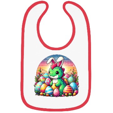 Discover Dino bunny with easter eggs Bibs